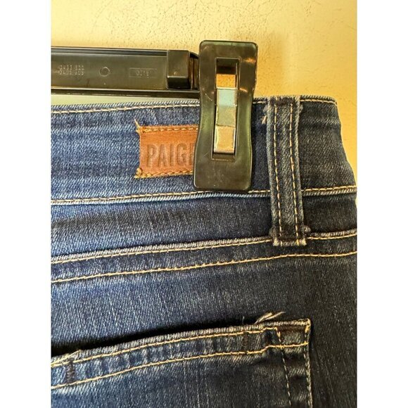 Paige Jeans Women 27 Blue Medium Wash Denim Ankle Faded Skyline Skinny - Picture 8 of 12